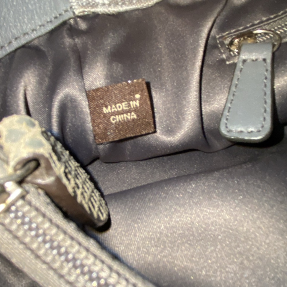 Coach Penelope Snakeskin & Silver Trim Satchel Hand Bag Grey No. B1182-F16537. - Picture 12 of 16